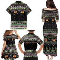 Christmas Unicorn Family Matching Puletasi and Hawaiian Shirt with Don't Stop Believin Quote Tree Lights and Festive - Wonder Print Shop