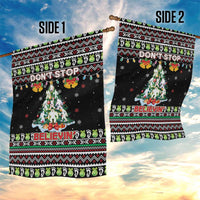 Christmas Unicorn Garden Flag with Don't Stop Believin Quote Tree Lights and Festive - Wonder Print Shop