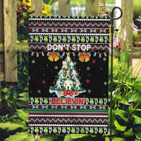 Christmas Unicorn Garden Flag with Don't Stop Believin Quote Tree Lights and Festive - Wonder Print Shop