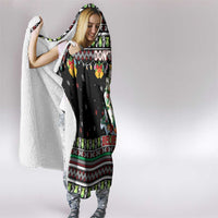 Christmas Unicorn Hooded Blanket with Don't Stop Believin Quote Tree Lights and Festive - Wonder Print Shop