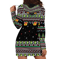 Christmas Unicorn Hoodie Dress with Don't Stop Believin Quote Tree Lights and Festive - Wonder Print Shop