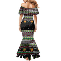 Christmas Unicorn Mermaid Dress with Don't Stop Believin Quote Tree Lights and Festive - Wonder Print Shop