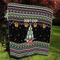 Christmas Unicorn Quilt with Don't Stop Believin Quote Tree Lights and Festive - Wonder Print Shop