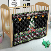 Christmas Unicorn Quilt with Don't Stop Believin Quote Tree Lights and Festive - Wonder Print Shop