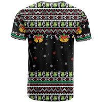 Christmas Unicorn T Shirt with Don't Stop Believin Quote Tree Lights and Festive - Wonder Print Shop