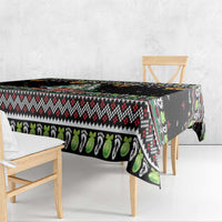 Christmas Unicorn Tablecloth with Don't Stop Believin Quote Tree Lights and Festive - Wonder Print Shop