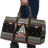 Christmas Unicorn Travel Bag with Don't Stop Believin Quote Tree Lights and Festive - Wonder Print Shop
