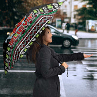 Christmas Unicorn Umbrella with Don't Stop Believin Quote Tree Lights and Festive - Wonder Print Shop