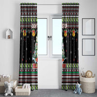 Christmas Unicorn Window Curtain with Don't Stop Believin Quote Tree Lights and Festive - Wonder Print Shop