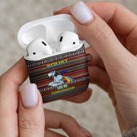 Funny Unicorn Workout AirPods Case with Squat Like No Tomorrow Quote and Rainbow Tribal - Wonder Print Shop