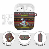 Funny Unicorn Workout AirPods Case with Squat Like No Tomorrow Quote and Rainbow Tribal - Wonder Print Shop