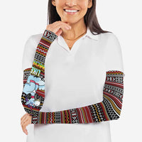 Funny Unicorn Workout Arm Sleeves with Squat Like No Tomorrow Quote and Rainbow Tribal - Wonder Print Shop