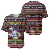 Funny Unicorn Workout Baseball Jersey with Squat Like No Tomorrow Quote and Rainbow Tribal - Wonder Print Shop