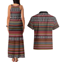 Funny Unicorn Workout Couples Matching Tank Maxi Dress and Hawaiian Shirt with Squat Like No Tomorrow Quote and Rainbow Tribal - Wonder Print Shop