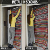 Funny Unicorn Workout Door Cover with Squat Like No Tomorrow Quote and Rainbow Tribal - Wonder Print Shop
