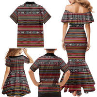 Funny Unicorn Workout Family Matching Mermaid Dress and Hawaiian Shirt with Squat Like No Tomorrow Quote and Rainbow Tribal - Wonder Print Shop