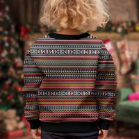 Funny Unicorn Workout Kid Ugly Christmas Sweater with Squat Like No Tomorrow Quote and Rainbow Tribal - Wonder Print Shop