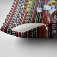 Funny Unicorn Workout Pillow Cover with Squat Like No Tomorrow Quote and Rainbow Tribal - Wonder Print Shop