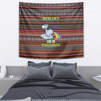 Funny Unicorn Workout Tapestry with Squat Like No Tomorrow Quote and Rainbow Tribal - Wonder Print Shop