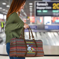 Funny Unicorn Workout Travel Bag with Squat Like No Tomorrow Quote and Rainbow Tribal - Wonder Print Shop