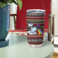 Funny Unicorn Workout Tumbler Cup with Squat Like No Tomorrow Quote and Rainbow Tribal - Wonder Print Shop