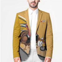 Personalized Cool Turkey Bowling Blazer with Sunglasses Pins - Wonder Print Shop