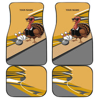 Personalized Cool Turkey Bowling Car Mats with Sunglasses Pins - Wonder Print Shop