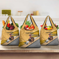 Personalized Cool Turkey Bowling Grocery Bag with Sunglasses Pins - Wonder Print Shop