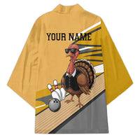 Personalized Cool Turkey Bowling Kimono with Sunglasses Pins - Wonder Print Shop