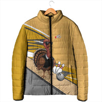 Personalized Cool Turkey Bowling Padded Jacket with Sunglasses Pins - Wonder Print Shop