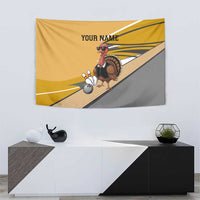 Personalized Cool Turkey Bowling Tapestry with Sunglasses Pins - Wonder Print Shop