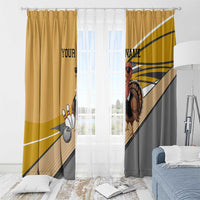Personalized Cool Turkey Bowling Window Curtain with Sunglasses Pins - Wonder Print Shop