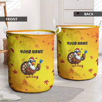 Personalized Funny Turkey Darts Laundry Basket with Sunglasses Dartboard - Wonder Print Shop