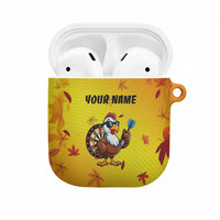 Personalized Funny Turkey Darts AirPods Case with Sunglasses Dartboard - Wonder Print Shop