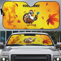 Personalized Funny Turkey Darts Auto Sun Shade with Sunglasses Dartboard - Wonder Print Shop