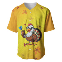 Personalized Funny Turkey Darts Baseball Jersey with Sunglasses Dartboard - Wonder Print Shop