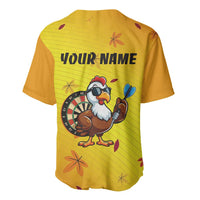Personalized Funny Turkey Darts Baseball Jersey with Sunglasses Dartboard - Wonder Print Shop