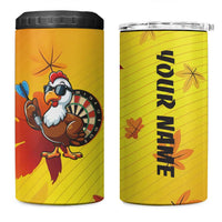 Personalized Funny Turkey Darts 4 in 1 Can Cooler Tumbler with Sunglasses Dartboard - Wonder Print Shop
