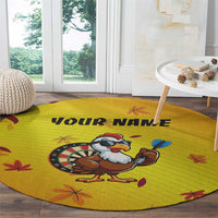 Personalized Funny Turkey Darts Round Carpet with Sunglasses Dartboard - Wonder Print Shop