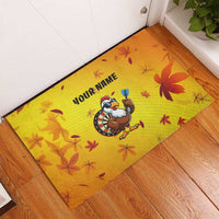 Personalized Funny Turkey Darts Rubber Doormat with Sunglasses Dartboard - Wonder Print Shop