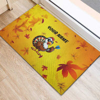 Personalized Funny Turkey Darts Rubber Doormat with Sunglasses Dartboard - Wonder Print Shop
