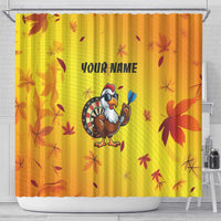 Personalized Funny Turkey Darts Shower Curtain with Sunglasses Dartboard - Wonder Print Shop