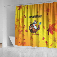 Personalized Funny Turkey Darts Shower Curtain with Sunglasses Dartboard - Wonder Print Shop