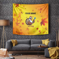 Personalized Funny Turkey Darts Tapestry with Sunglasses Dartboard - Wonder Print Shop