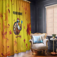 Personalized Funny Turkey Darts Window Curtain with Sunglasses Dartboard - Wonder Print Shop