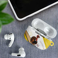 Personalized Funny Turkey Bowling AirPods Case with Cool Sunglasses Pins Yellow and White - Wonder Print Shop