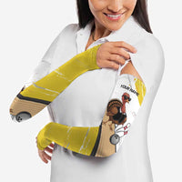 Personalized Funny Turkey Bowling Arm Sleeves with Cool Sunglasses Pins Yellow and White - Wonder Print Shop