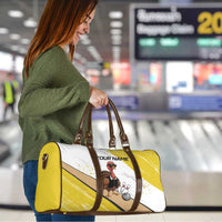 Personalized Funny Turkey Bowling Travel Bag with Cool Sunglasses Pins Yellow and White - Wonder Print Shop