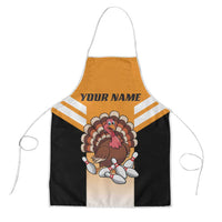 Personalized Funny Turkey Bowling Apron with Cartoon Pins Thanksgiving - Wonder Print Shop