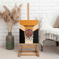 Personalized Funny Turkey Bowling Canvas Wall Art with Cartoon Pins Thanksgiving - Wonder Print Shop